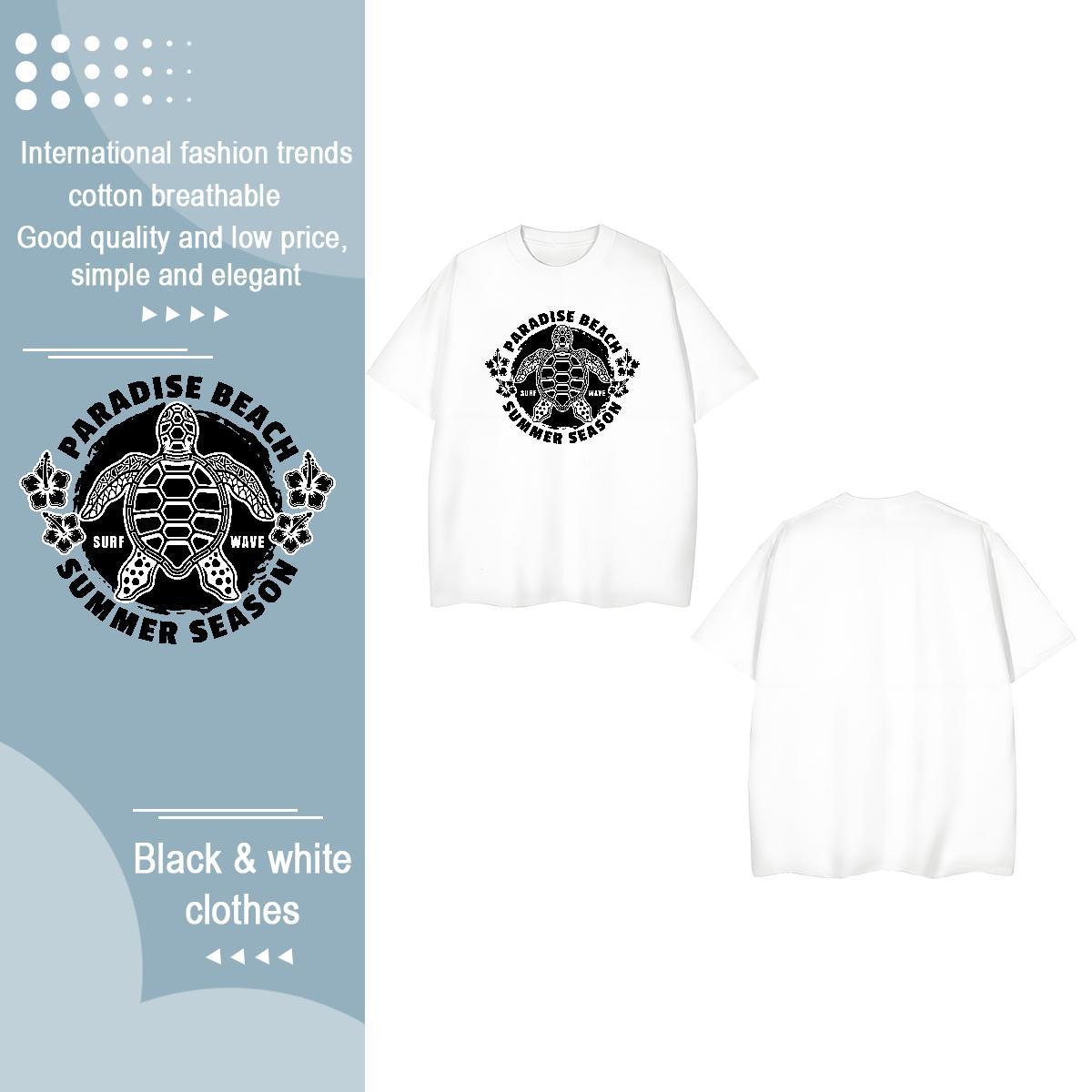 Designer T shirt Comfortable 230g Pure Cotton Tshirt for Man Woman DIY Logo tortoise Street Wear Soft Clothings