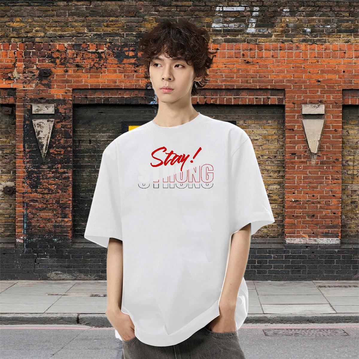 Loose Men Tops Tees High Street Hip Hop 230g 100% Cotton Anime Breathable Short Sleeve letter T shirt Free Shipping Tops Shirt