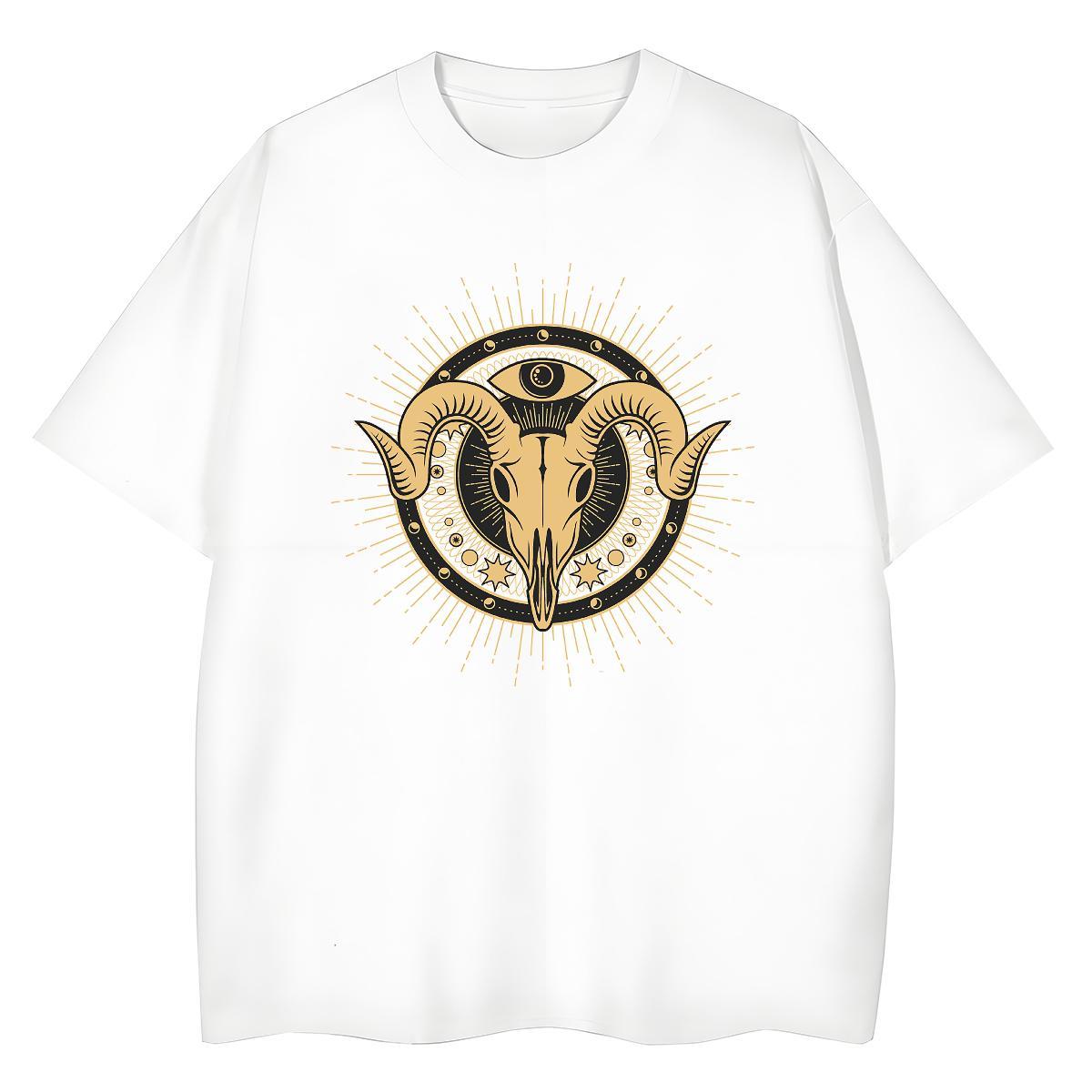 New T Shirt For Woman Short Sleeve O-Neck 230g 100% Cotton Lady T shirt White Plus Size sheep Sport Unisex Top Shirts