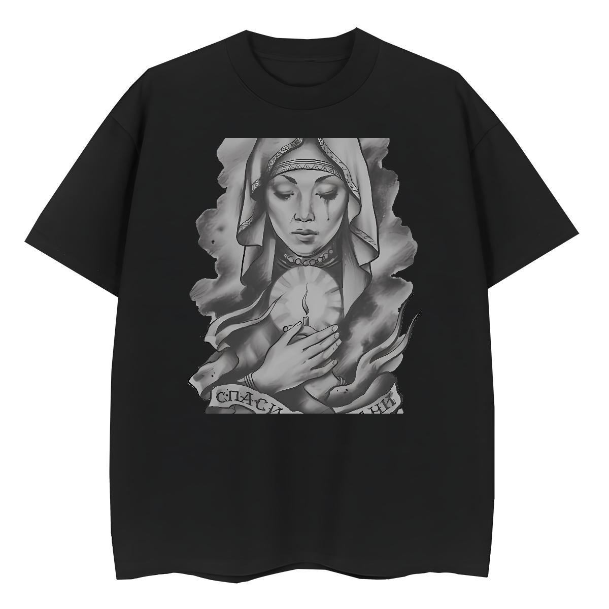 Soft Womens Tshirts 230g Pure Cotton pray Sports Casual T Shirts Women Short sleeve Soft Custom Print Plus Size Polos