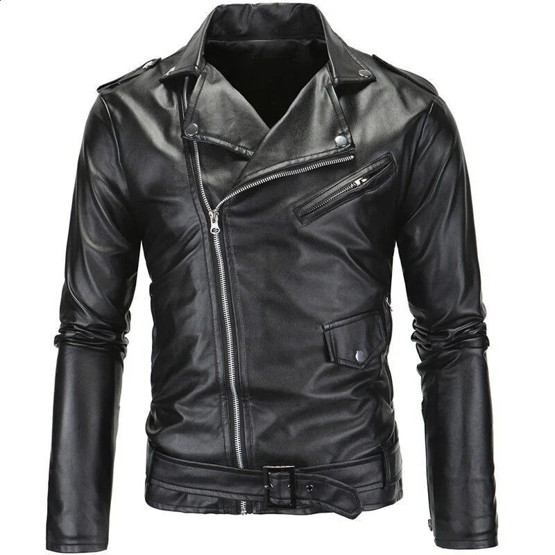 Spring and Autumn Fashion Solid Color Retro PU Leather Mens Casual Loose Comfortable Large Size High Quality Jacket 240822
