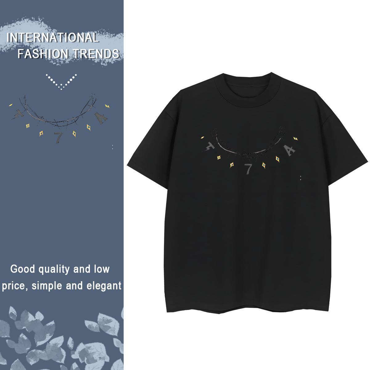 Unisex Unisex Tshirts 230g Pure Cotton painting Daily Wear Women T Shirts Crew Neck DIY Anime Tees