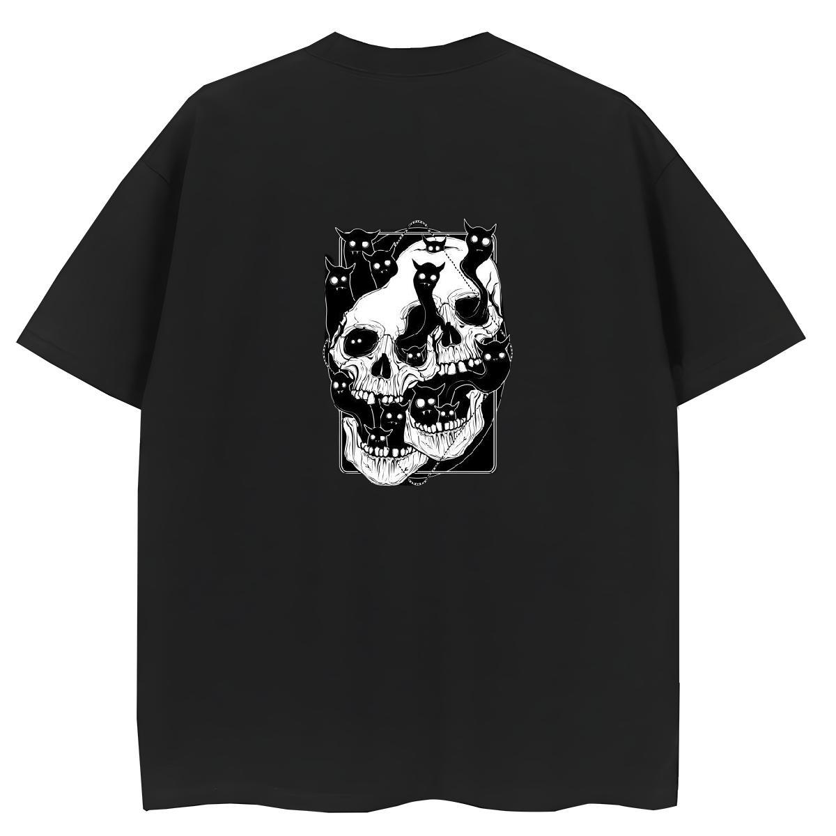 2024 Casual T Shirts Women 100% Cotton 230g Crew Neck Street Casual skull Lady T shirt Designer Nice Cartoon Anime Tshirts