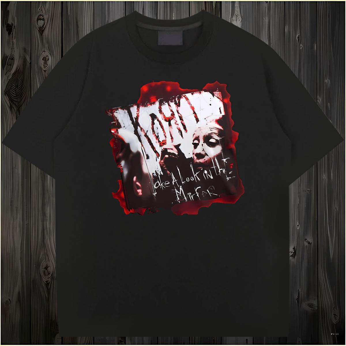 New Street Men Tees scary Breathable Short Sleeve 230g Cotton Men T Shirts TOP Quality Custom Print Plus Size Tops Shirt