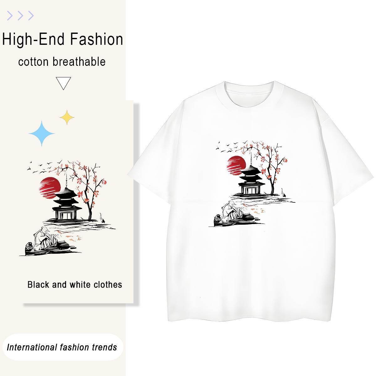 Soft Womens Tshirts 230g Pure Cotton icon Street Casual Women T Shirts O Neck Short Sleeves Graphic Wear