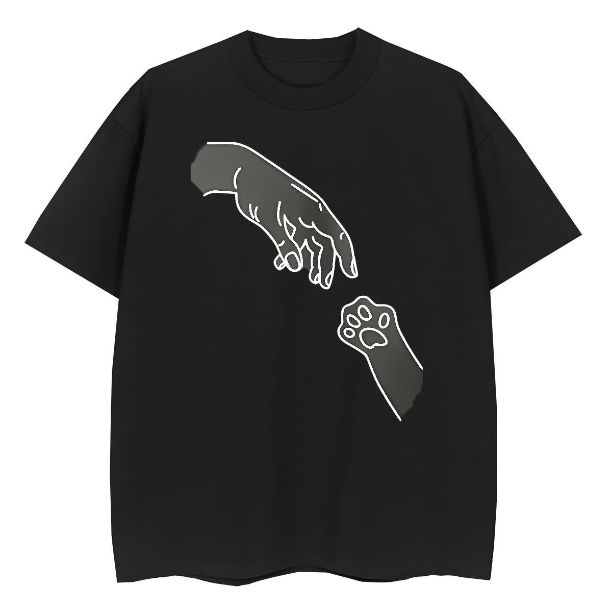 DIY Womens T Shirts 100% Cotton 230g Short Sleeve O-Neck Casual Daily Wear hands Womens Tshirts Lady DIY Anime Clothes Shirt