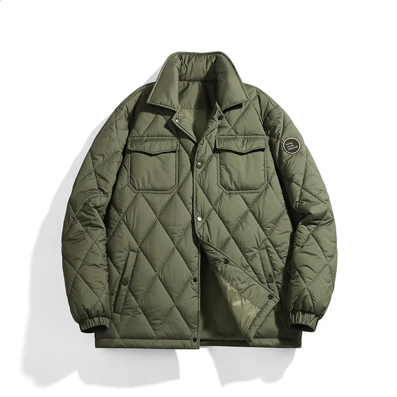 Parka Mens Jacket Japanese Loose Thick Inflatable Casual Warm Cotton Pad Clothing 240822