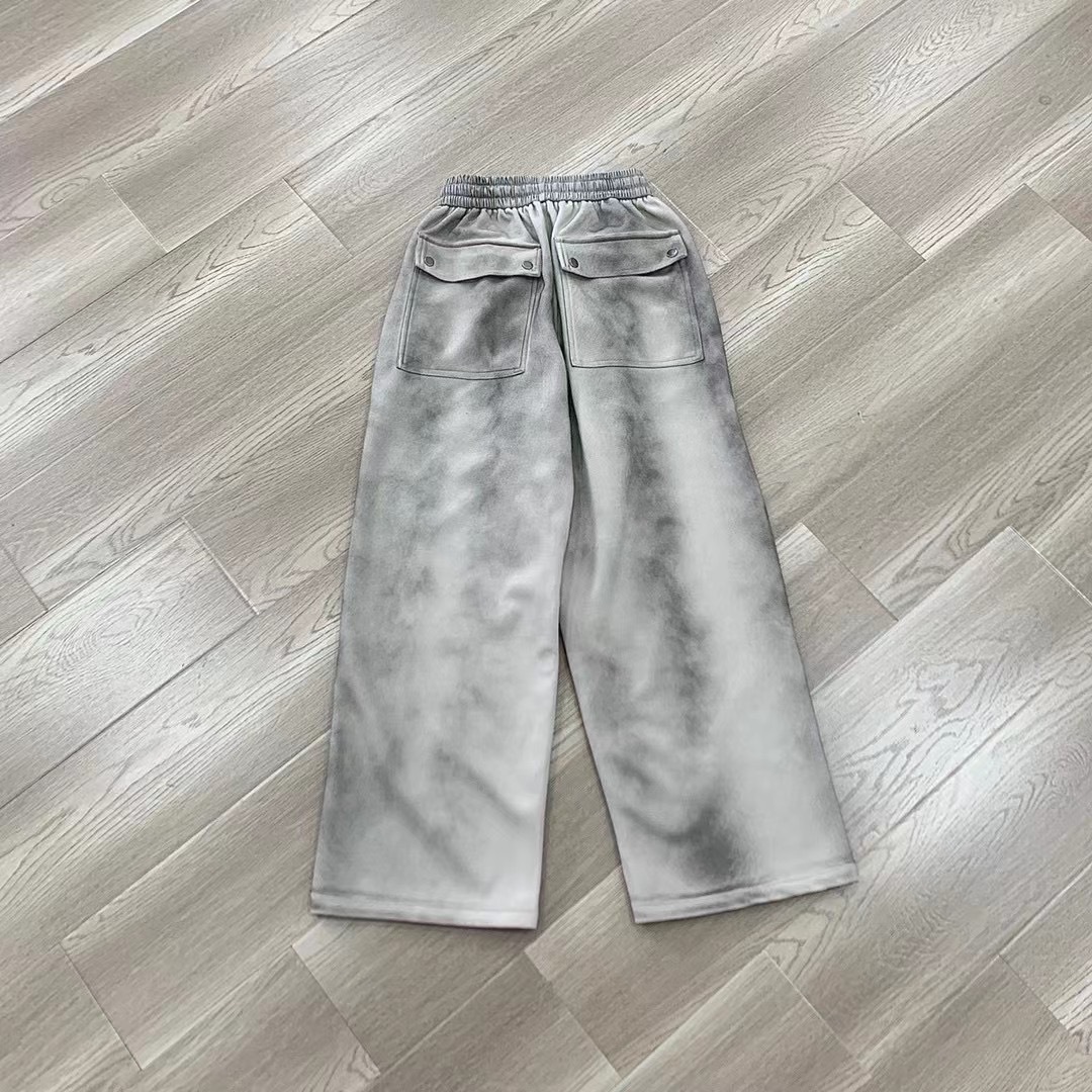 Men's Pants Dirty pants worn loose casual American high street men's and women's straight leg sweatpants