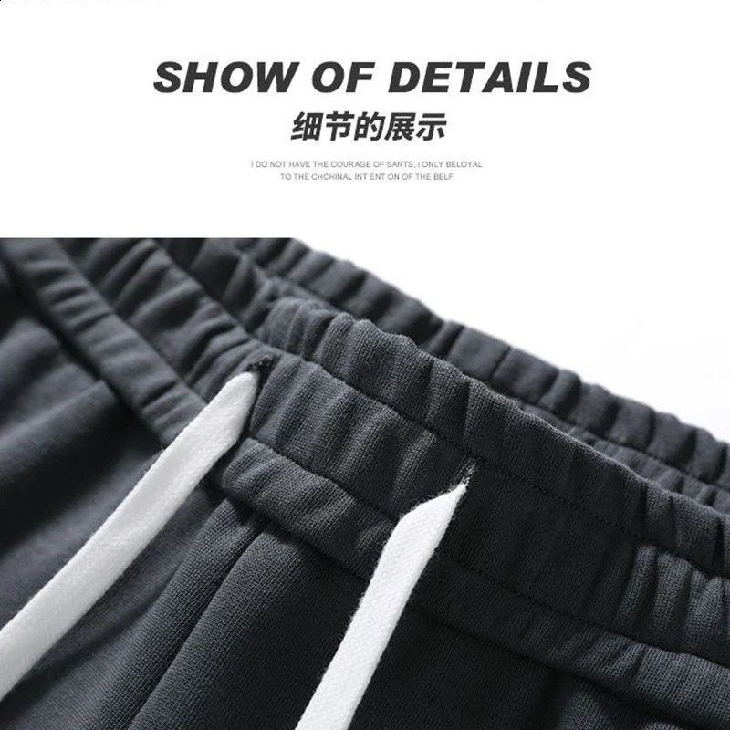 Autumn Winter Elastic Waist Loose Casual Straight Pants Homme Drawstring Comfortable Sweatpants Male All-match Trousers 240822
