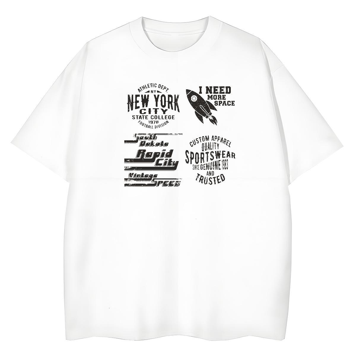 Designer Men Clothes T-Shirt High Street Hip Hop 230g 100% Cotton Black White Breathable Short Sleeve letter Man T Shirts Casual New Polos