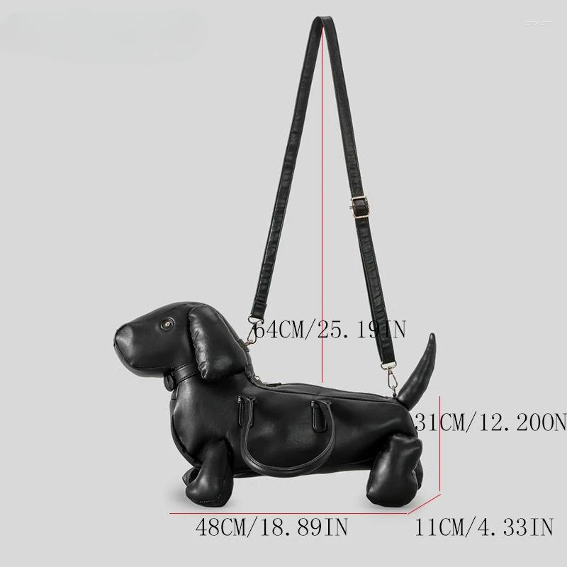 Shoulder Bags Niche Design Handmade Loyal Dog Shape Bag PU Underarm Ins Unisex Creative Retro Handbag