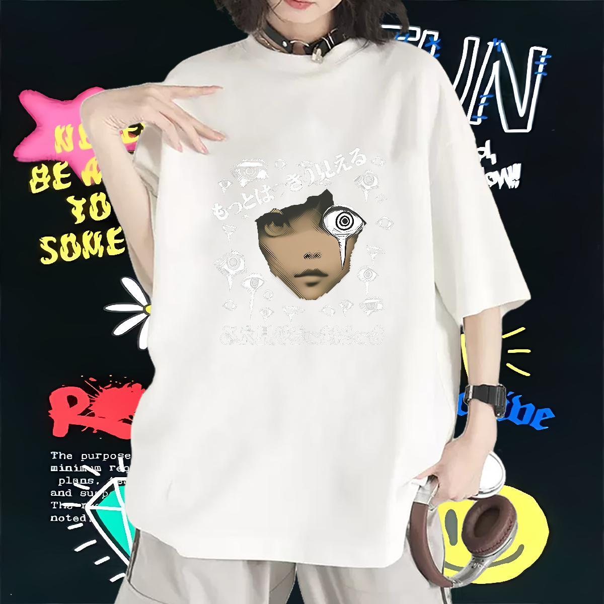 New Arrival Womens T Shirts 100% Cotton 230g Crew Neck Spring Summer eyeball Unisex Tshirts Soft Customized Print Clothes Shirt