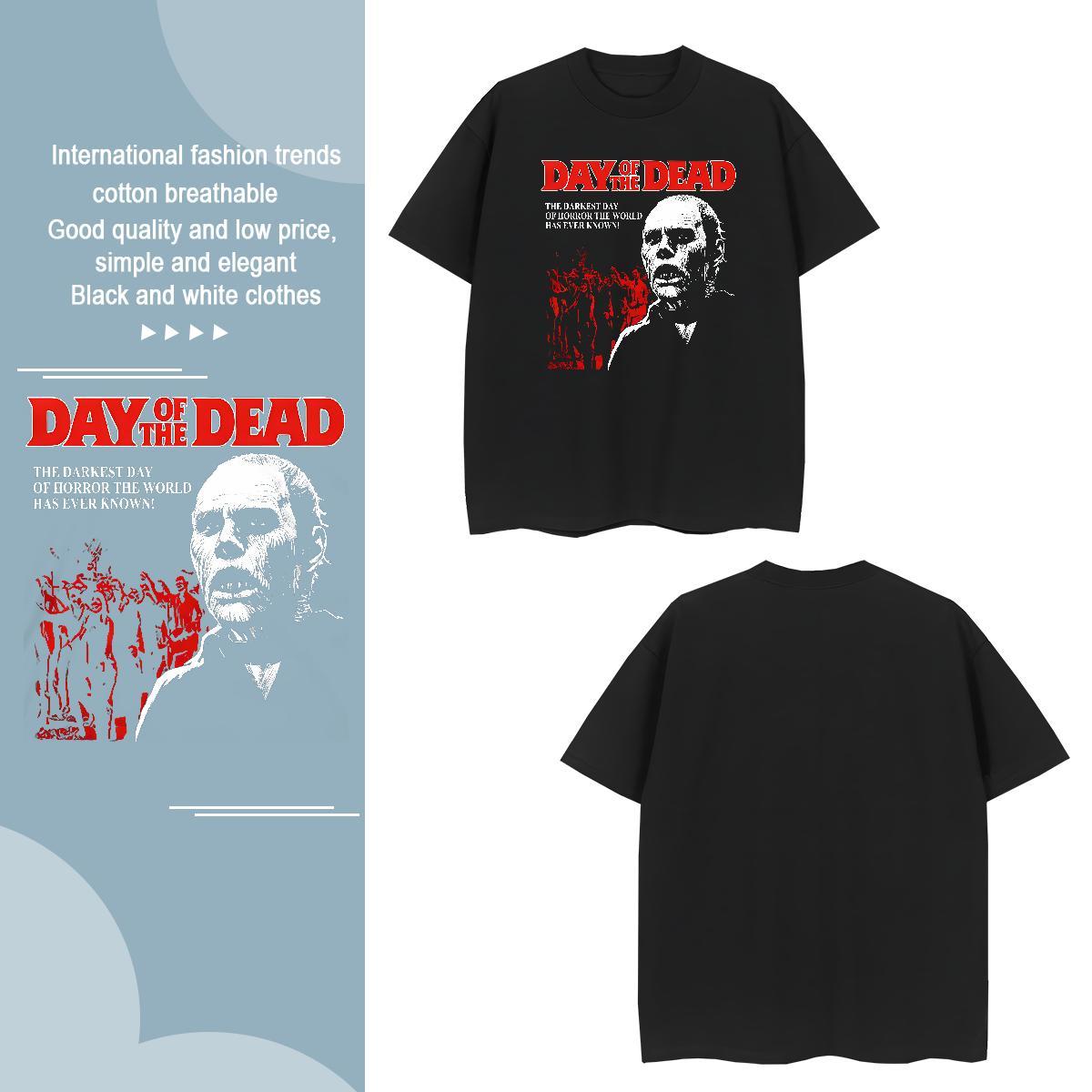 Stylist blood Men Tops Tees 230g 100% Cotton Man T Shirts Plus Size Cartoon Casual Daily Wear Breathable Short Sleeve Soft Tee Shirt