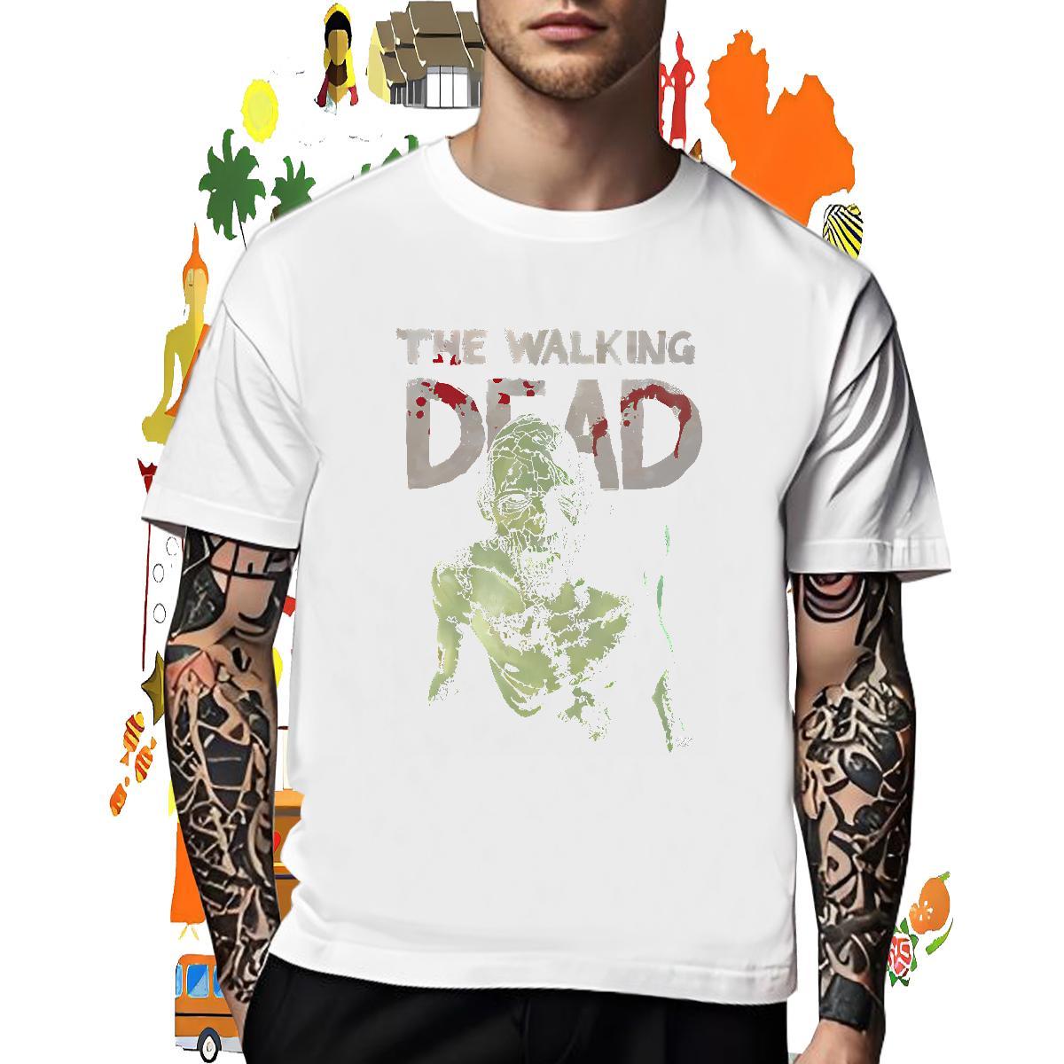 Fashion Design Couples T Shirts 230g 100% Cotton Street Casual skull O Neck Short Sleeves T Shirt For Man Cool Design Asian Size Clothings