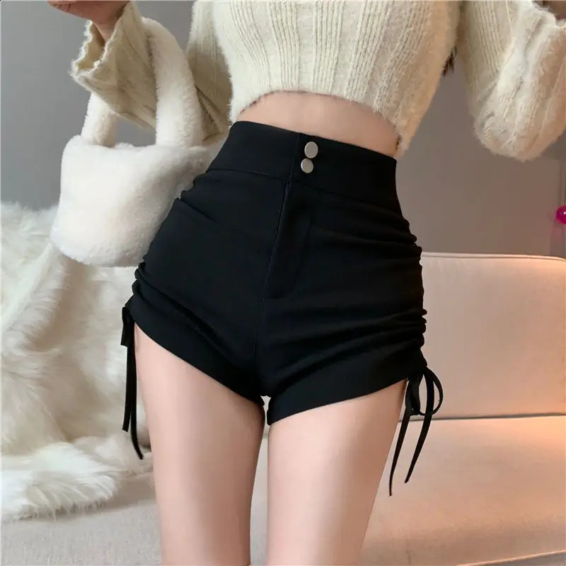Booty Tight Short Pants for Woman To Wear High Waist Black Womens Shorts Skinny Mini Sexy Outfits Fashion Trend Low Price 240821