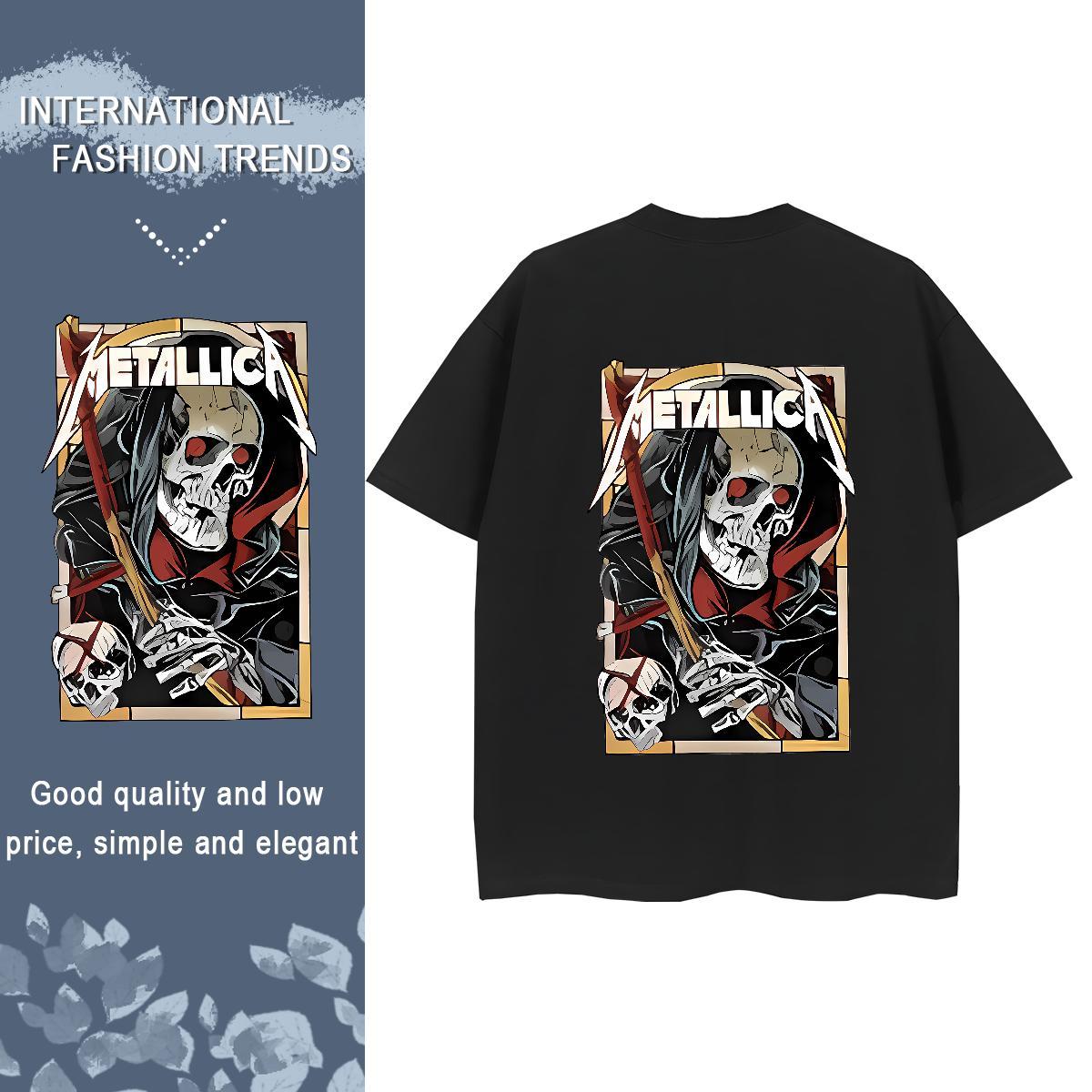 DIY T-Shirts for Women 230g 100% Cotton Breathable Short Sleeve Casual Beach skull Womens Tshirts High quality Customized Print Top Shirts