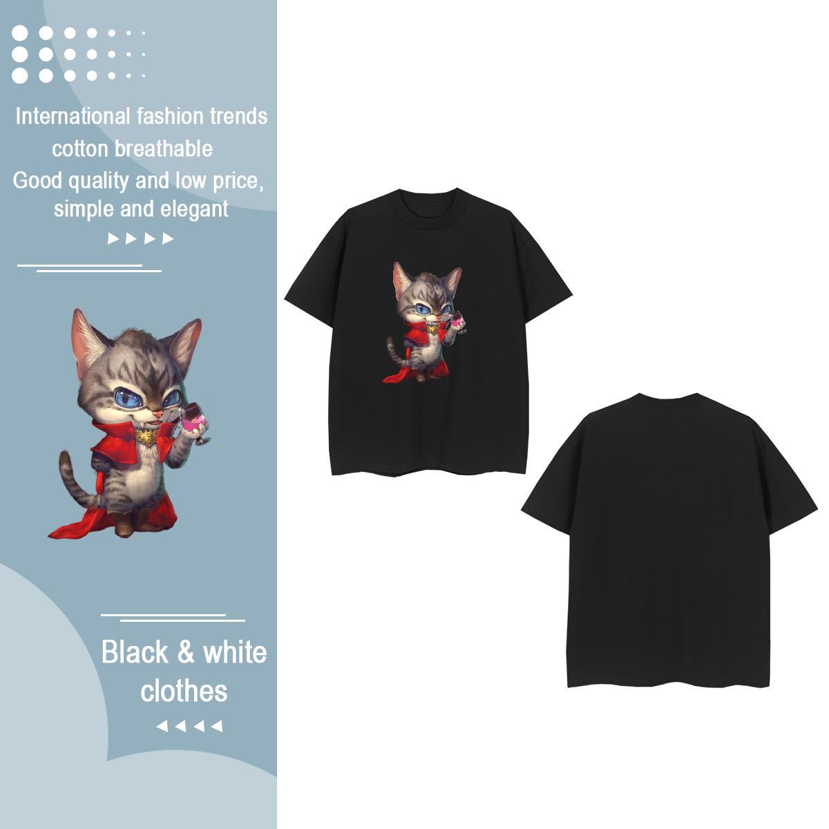 Designer Women T Shirts Crew Neck 230g 100% Cotton Couples T Shirts Plus Size Custom cat Casual Daily Wear Brand Polos