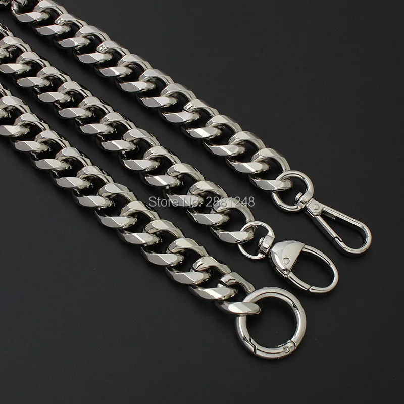 1-5pcs silver 19mm thick aluminum chain lightweight bag with bag accessories DIY handle easy to match accessories handbag 240821