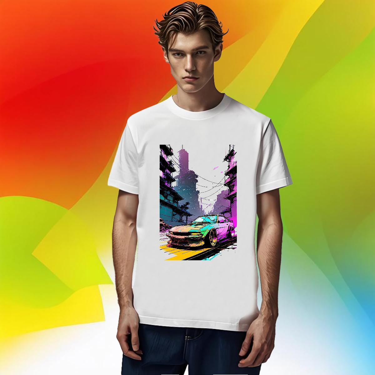 Cool Design beach T Shirts Men Anime Printing Street Tshirt for Man Woman 230g Cotton DIY Short Sleeve Soft Cartoon Printing L-4XL Tops Tees