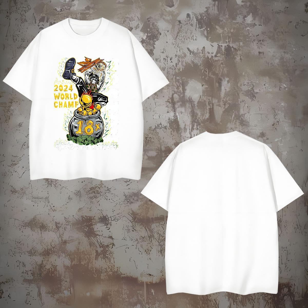 Popular skull T shirt Daily Outfit Men Tees 100% Cotton 230g Fashion Short Sleeve Soft Floral Print Tees Shirts