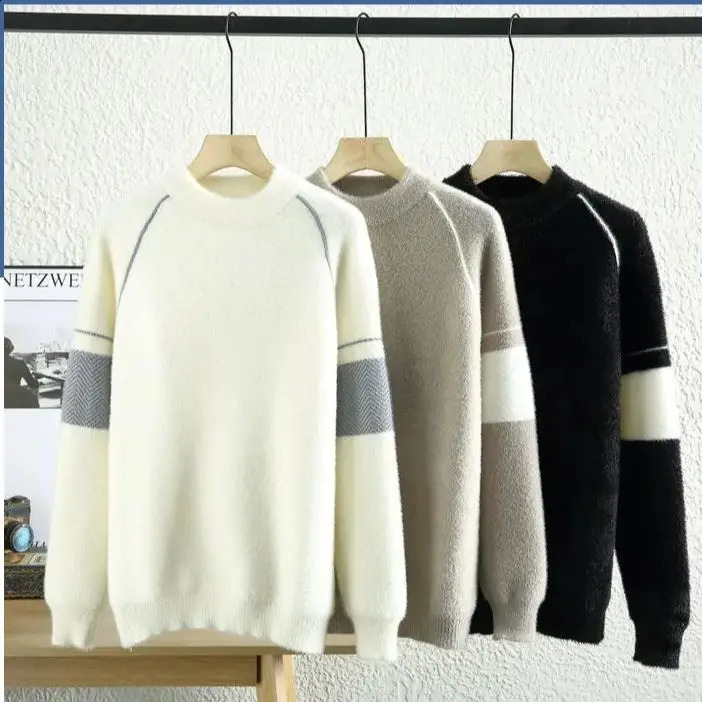 Mens Sweater Winter Thick Warm Fashion Long Sleeve M3XL MY83 240821