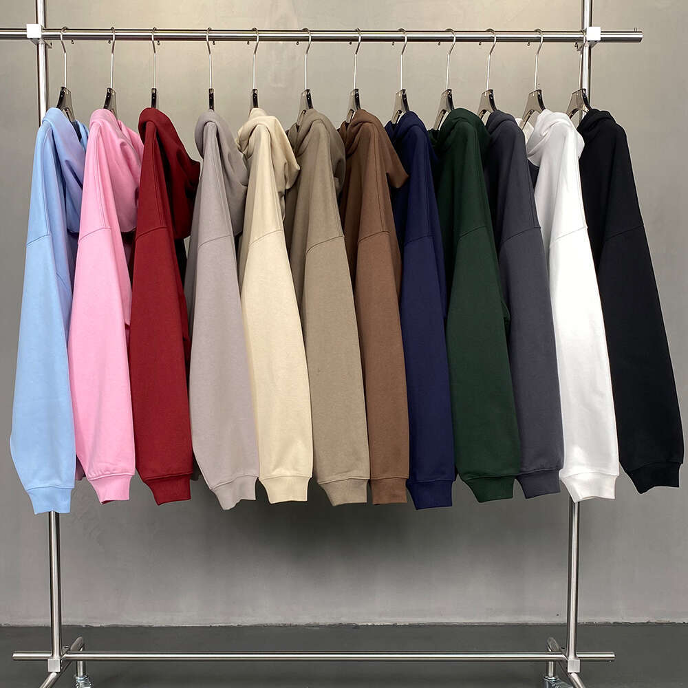 Men's Fashion Haruku Hip Hop Cotton 430GSM12 Color Oversize Unisex Couple Clothing Y2K Basic Hoodie