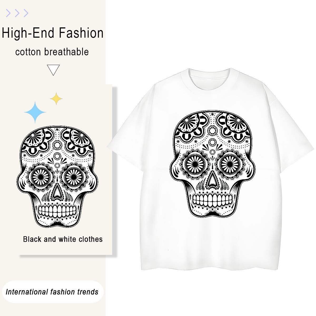 Stylist T Shirts Women 230g Cotton Short sleeve Soft Daily Wear monster Woman Tshirt Nice Cartoon Printing L-4XL Top Tees