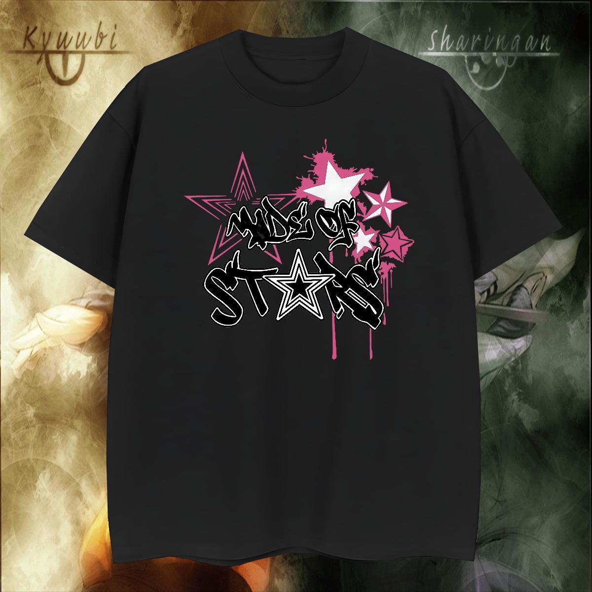Soft Couples T Shirts Anime Printing Street 230g Pure Cotton Graphic Crew Neck letter Men T Shirts Brand Tops Tees