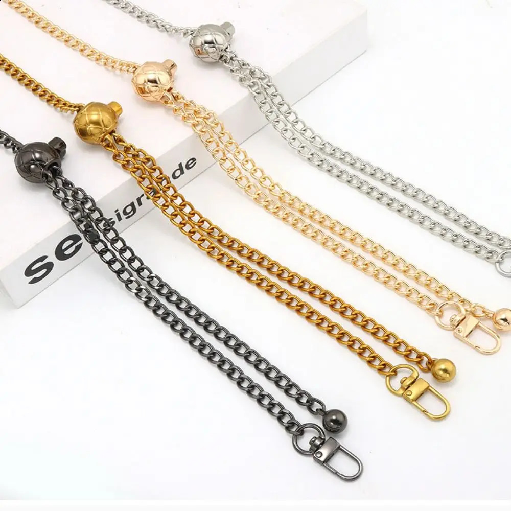 1.2m Golden Balls Bag Chain Metal Non-fading Adjustable Length Replacement High-end Shoulder Strap Bag Parts Accessories 240821