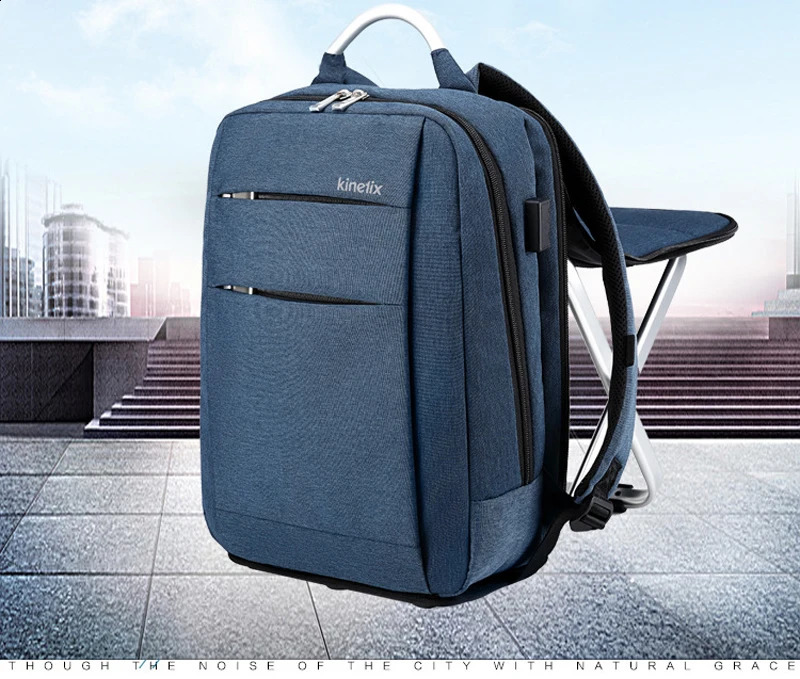 Folding business backpack with chair travel day bag mens casual backpack Mochila laptop backpack 240821
