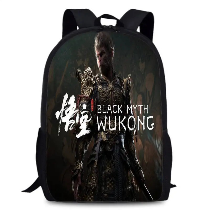 Black Myth Wukong Backpack Sun School Bag Bookbag Birthday Christmas Gift 240822