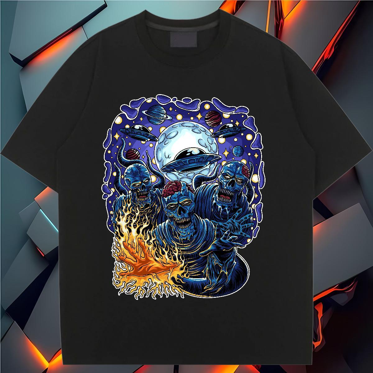 Fashion New Woman T Shirts Breathable Crew Neck 230g Cotton Lady T shirt DIY Anime ET Street Female Tees Shirts