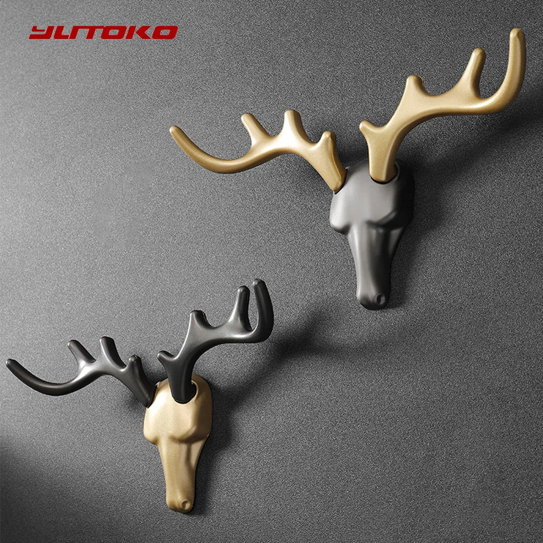 YUTOKO Antler Hook Key Holder Multi functional Hook Wall Decoration Bracket Used for Kitchen and Bathroom Home Accessories 240810