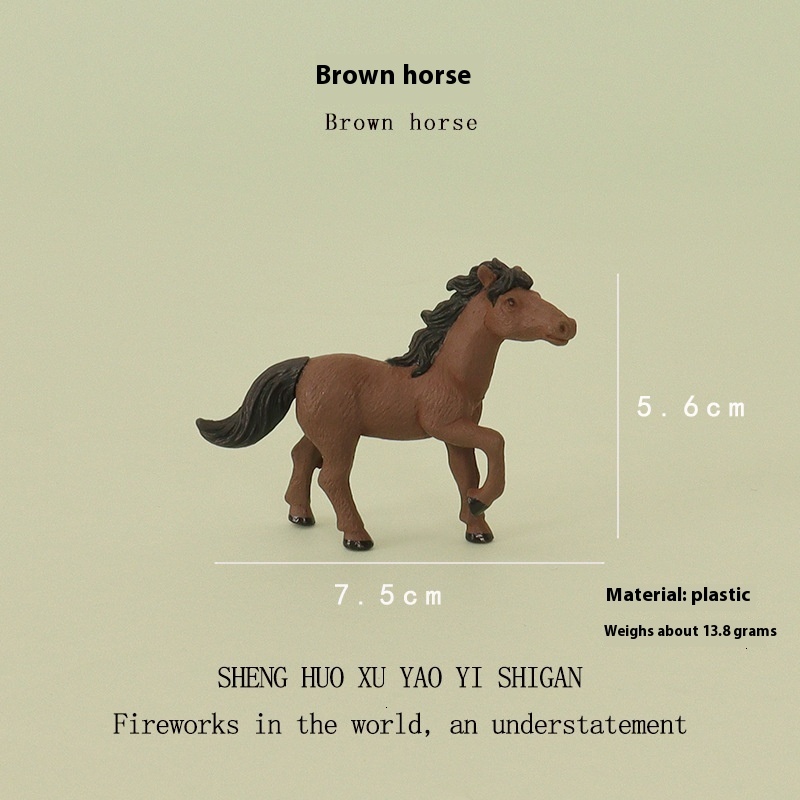 Adorable Miniature Horse Planter - Unique Brown & Black Ceramic Design with Natural Moss Accent