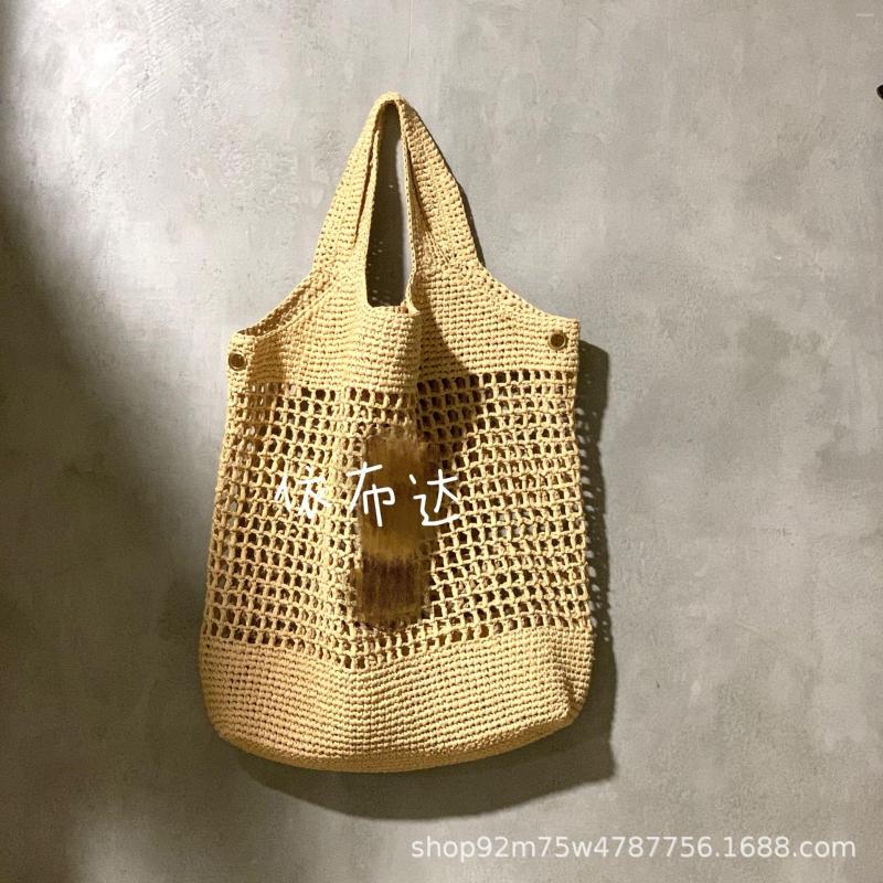 Totes High Quality Laffiform Grass Hollow Atmospheric All-match Hand Hook Single Shoulder Woven Cross-border Random Beach