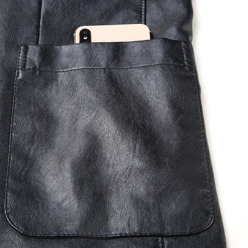 YJKVUR Plus Size Leather Blazer for Men Black Blue Casual Mens PU Faux Leather Jacket Waterproof Windproof Motorcycle Coats 240822
