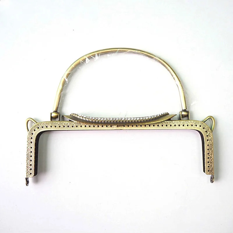 10pcs 22cm metal wallet holder used for handbag retro bag square Bossing kiss button handle DIY accessories 240821