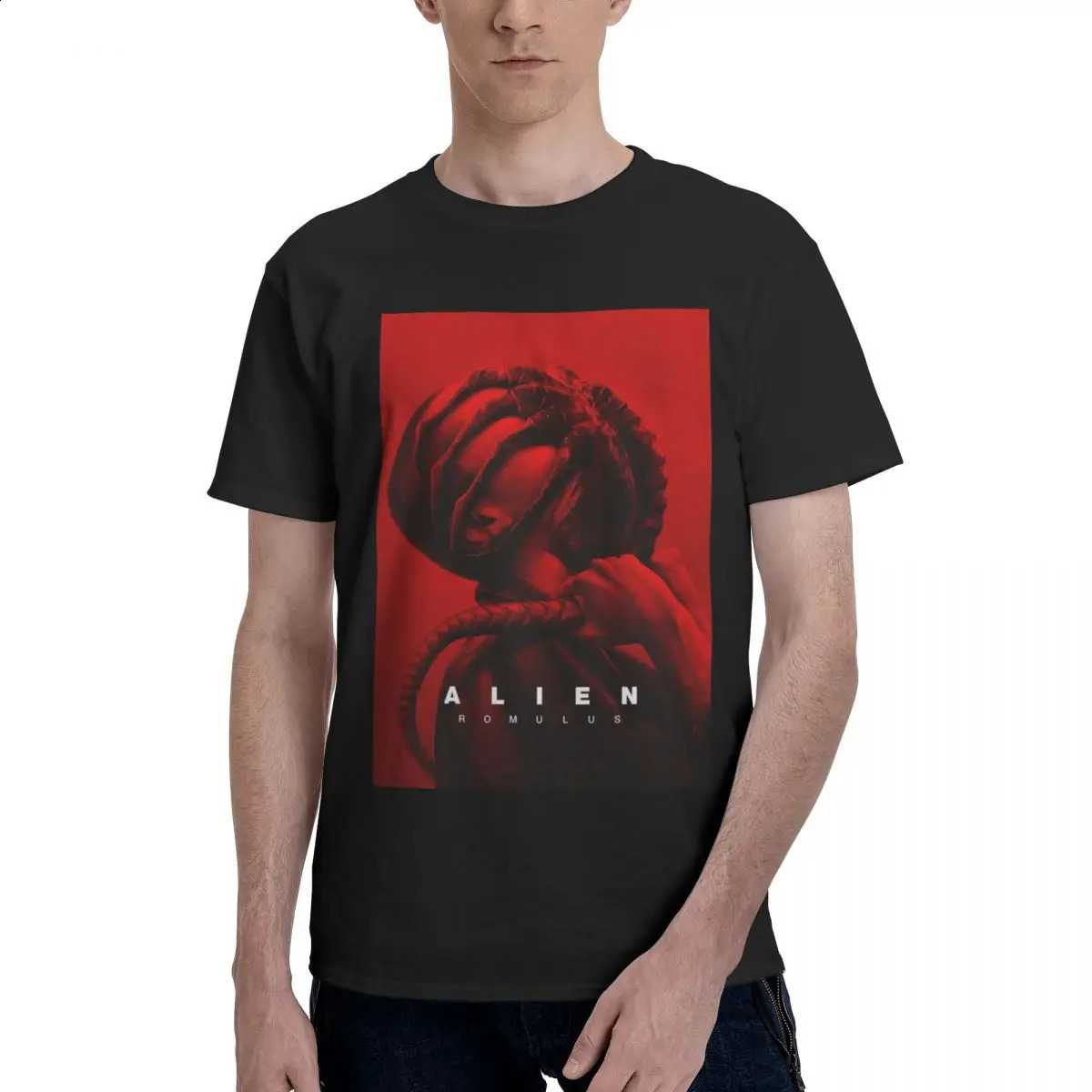 Movie Alien Romulus Tshirt Graphic Y2K Unique Customized Mens and Womens Top 240822