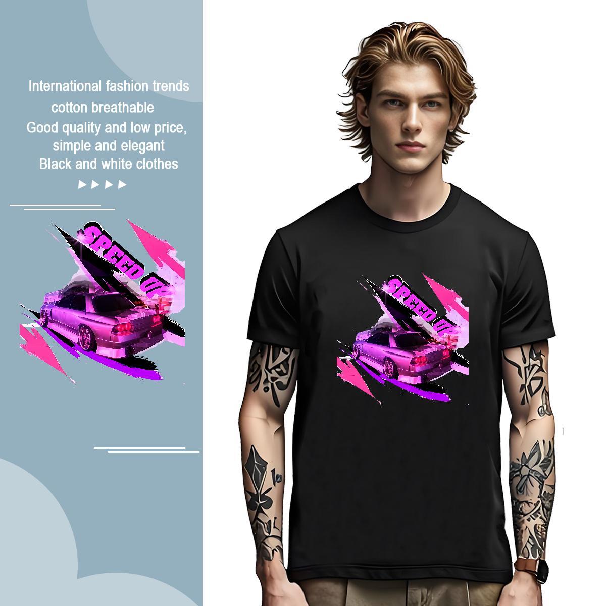 Free Shipping beach T-Shirts Street Men Tshirts 230g Pure Cotton Custom Crew Neck Breathable Customized Print Polos