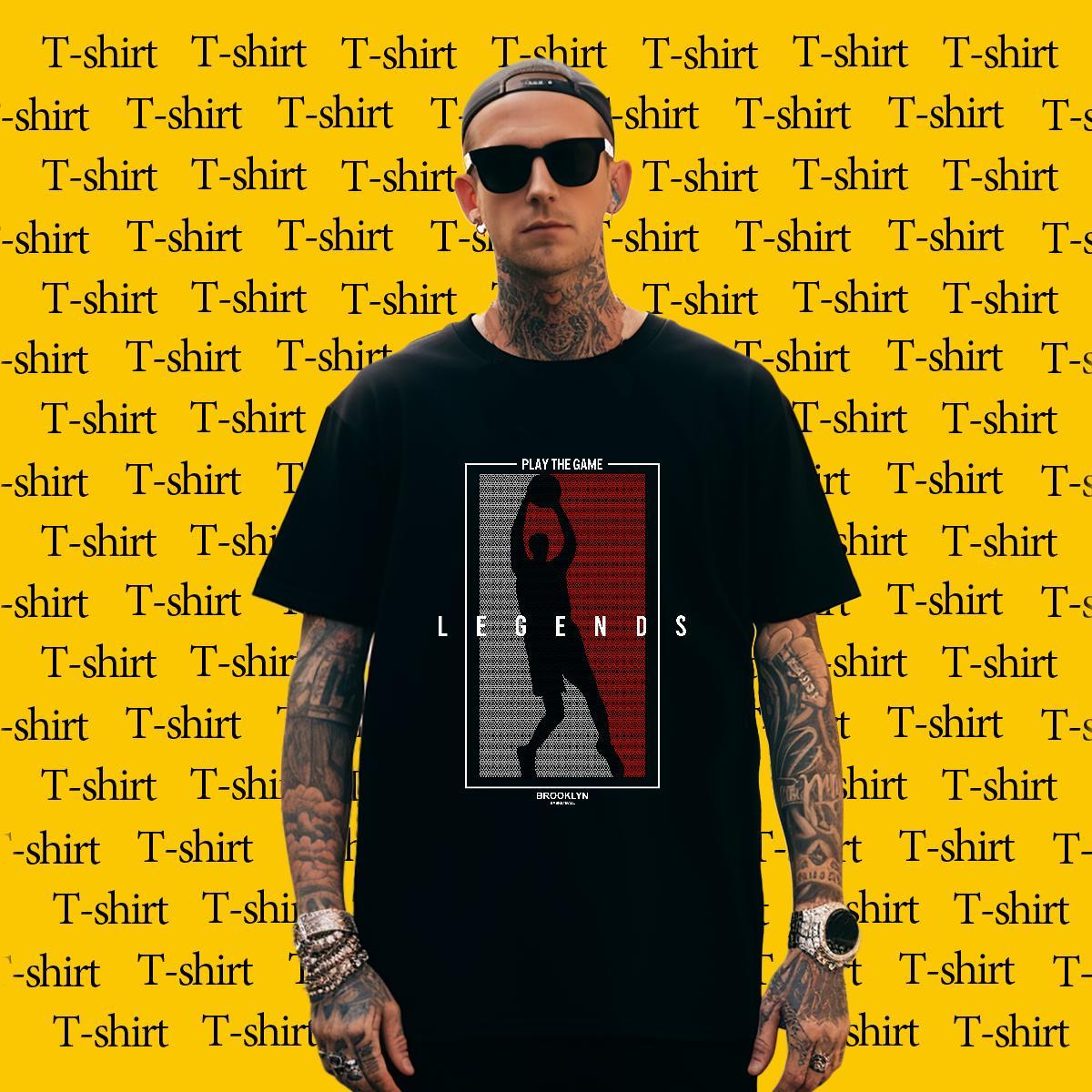 Comfortable Couples T Shirts Daily Wear 230g 100% Cotton DIY Printed Crew Neck basketball T Shirt For Man Custom Clothes