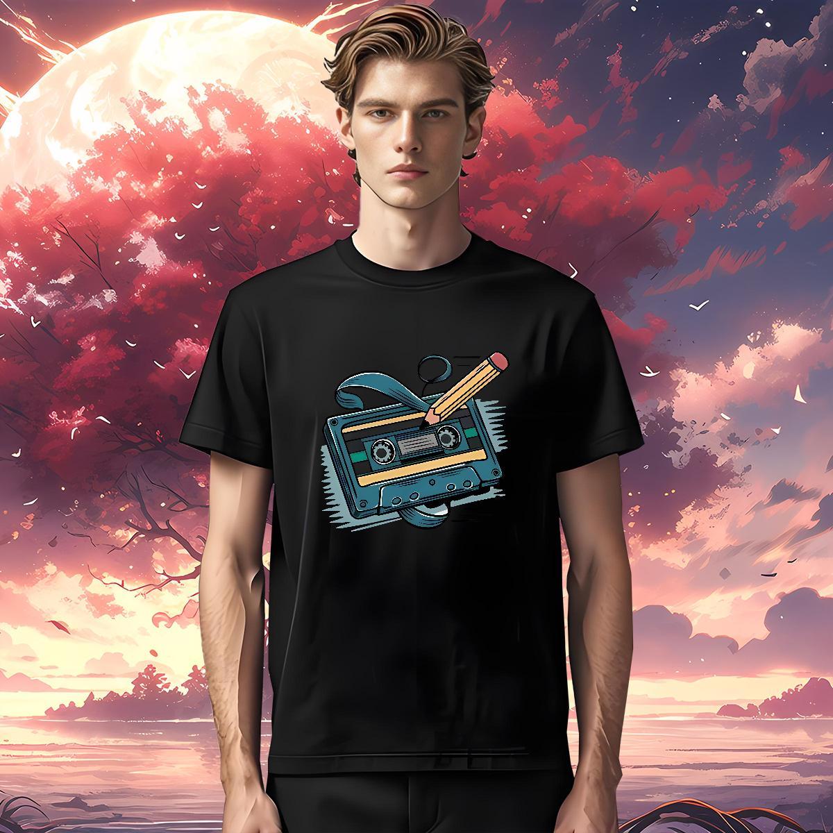 Soft radio T Shirt For Man Daily Outfit Men Tshirts 230g Pure Cotton Designer Crew Neck DIY Printed Clothings