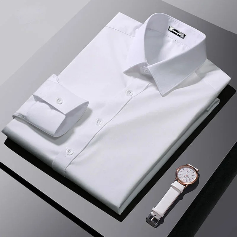 Red Mens Shirt Long Sleeve Slim Fit Business Suit Shirt Man Mens Large ropa clothing shirts for men 240822