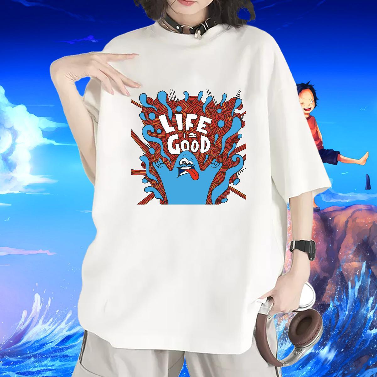 Stylist T Shirt For Woman Crew Neck Breathable 100% Cotton 230g Tshirt for Man Woman Cartoon Anime ET Daily Outfit Designer Clothes