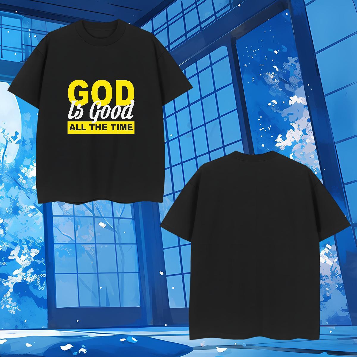 Wholesale god T shirt Street Casual Mens Tshirts 230g Pure Cotton Designer Breathable Short Sleeve Oversized 4XL Tops Tees