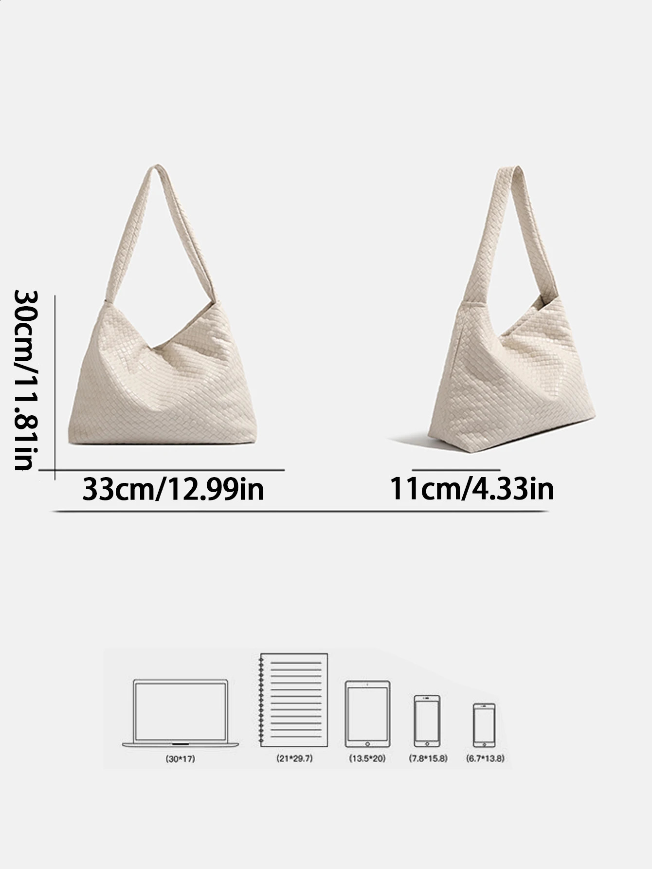 2024 Fashionable and Knitted Commuting Minimalist Tote Bag Unique n Underarm Large Capacity Shoul 240821