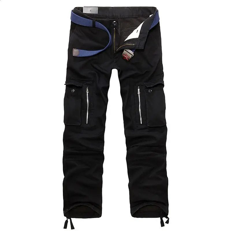 Winter military thick wool cargo pants mens multi pocket cotton casual jacket tactical Plus size 40 240821
