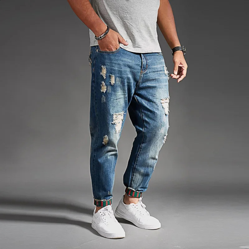 Mens open top jeans blue black denim mens style 240829