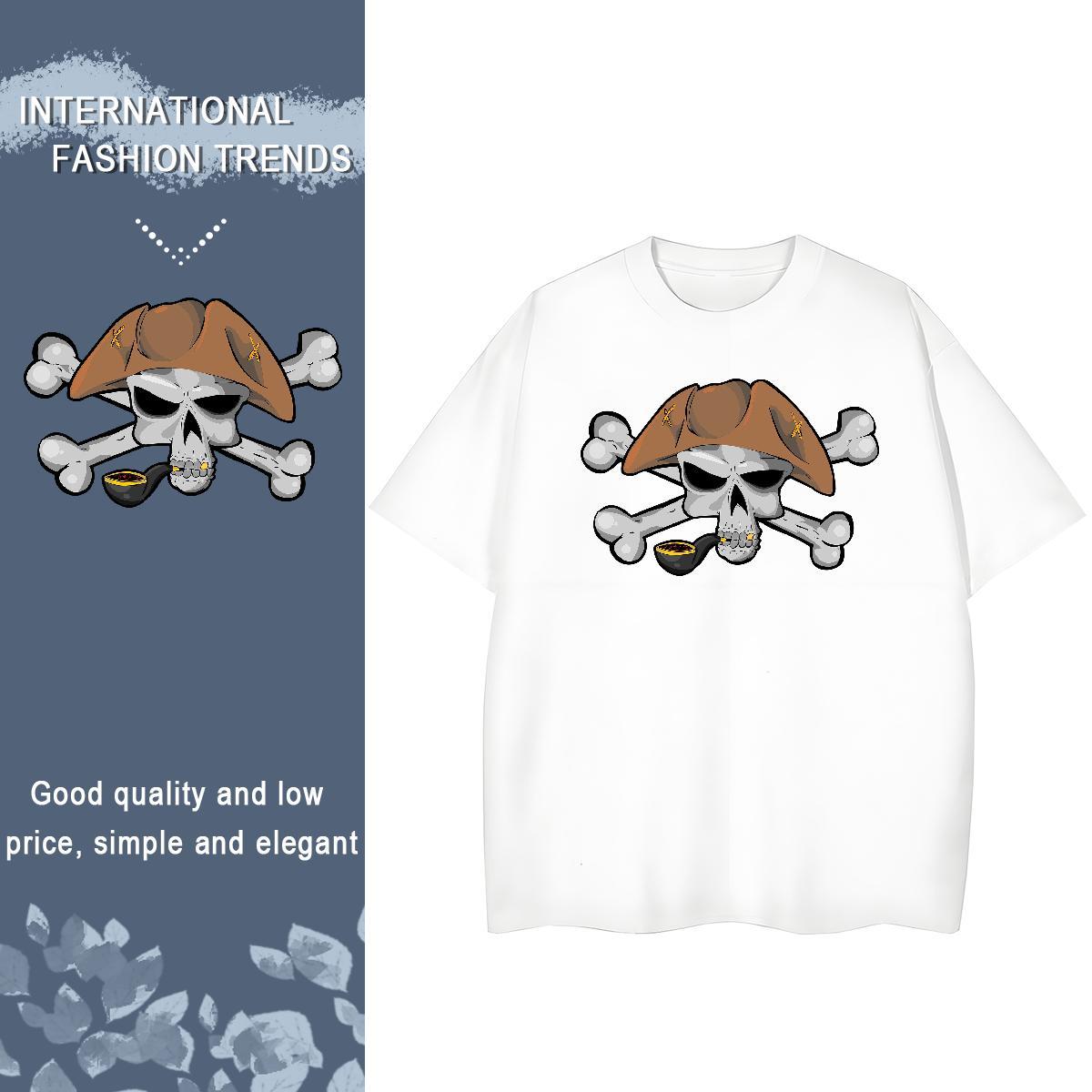Designer T Shirts Women 230g Pure Cotton O-Neck Short Sleeve Daily Outfit skull Women Tshirts Free Shipping Custom Printed Tees