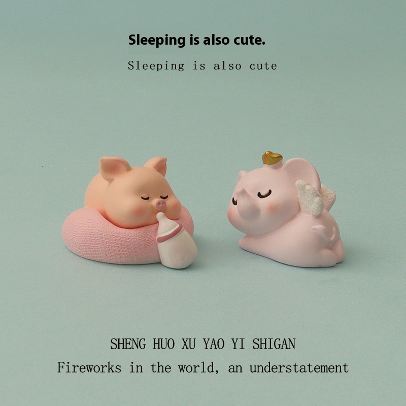 Creative Mini Ins Cute Elephant Bottle Pig Doll Car DIY Car Center Console Decoration Small Ornament
