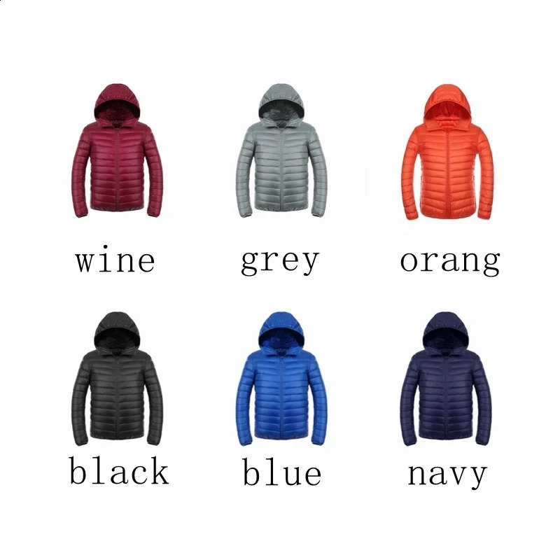 born down jacket mens ultra light winter lightweight Hooded Parka windproof Feather 240822